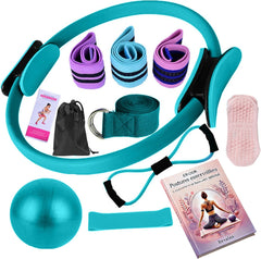 Kit Pilates, kit Yoga, Anneau de Pilates, Ballon de Yoga, Bandes de résistance, Chaussettes antidérapantes, Accessoires de Fitness, Pilates Maison