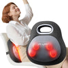 Masseur Dos et Cervicales avec Chaleur pour Soulagement Douleur, EZBack Go Massage Shiatsu 4D Tissus Profonds, Coussin Massant avec Poignée Bureau et Maison