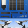 Lampadaire Solaire Exterieur, OHF-Plus Projecteur Led Solaire Exterieur, IP67 Étanche Eclairage Lampe Exterieur Puissante pour Jardin, Cour, Garage