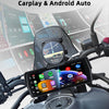 Écran CarPlay pour Moto avec 2 caméras, Enregistrement en Boucle, CarPlay sans Fil et Android Auto, enregistreur de Conduite écran Tactile Portable Bluetooth de 6,86 Pouces, Navigation/Siri