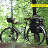 Sacoche Vélo Porte-Bagage Arrière 75L Sac à Dos Velo 3 en 1 avec Couverture Imperméable et Bandoulière Sac Velo Siège Étanche