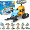 Robot Solaire 21en1, STEM Robot Energie Solaire et Batterie Double, Jeux de Construction Robotique Éducative Exterieur Experiences Scientifiques Cadeau pour Garçon 8-12 Ans (211Pièces)