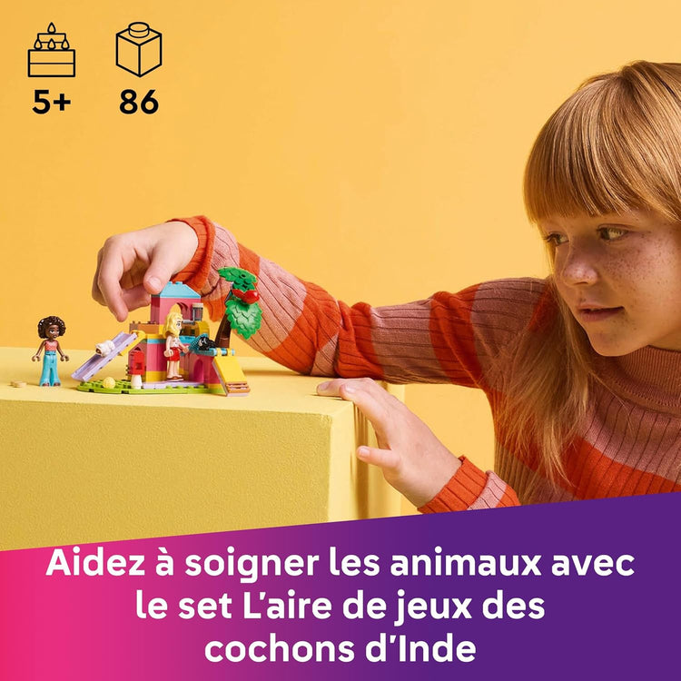 LEGO Friends L’Aire de Jeux des cochons d’Inde Inclut 2 Mini-poupées, 2 Animaux et Un Toboggan 42640