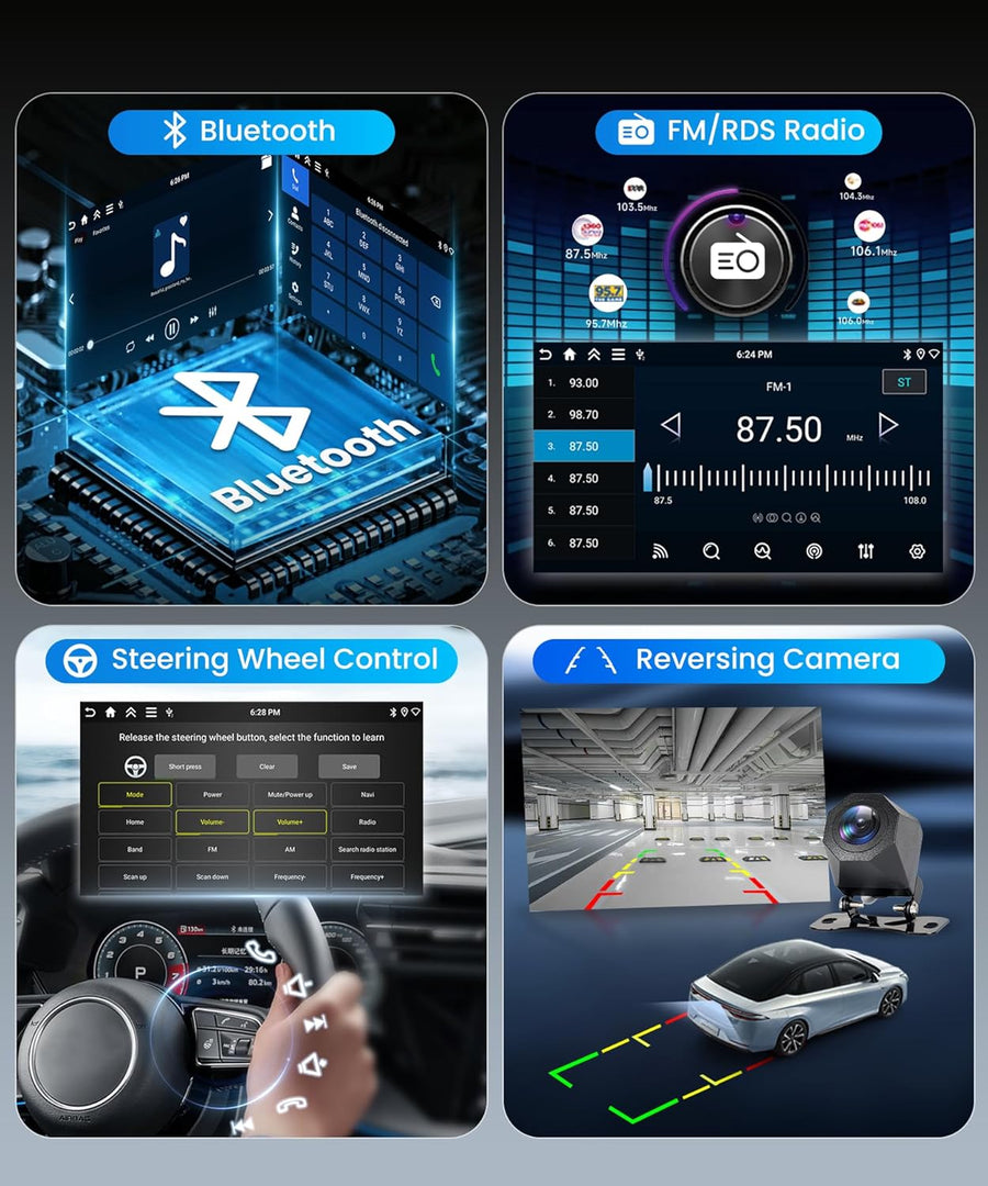 Autoradio 4G+64G Android 15 pour Opel Corsa C/D Zafira B Astra H Meriva Vivaro Signum Combo, 7'' IPS Écran Tactile avec Carplay Android Auto GPS Wi-FI USB/Type-C Bluetooth FM RDS Caméra