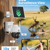 4G LTE Caméra Surveillance avec Carte SIM, 18000 mAh 2K HD Camera Solaire Exterieur sans WiFi avec 360° PTZ, PIR Détection Humaine/Mouvement, Vision Nocturne Couleur, Spotlight Sirène, IP66