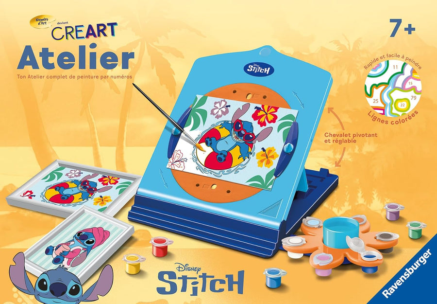Ravensburger – CreArt Atelier Stitch – Numéro d'art – Loisir créatif – Coffret Peinture par numéros – Dès 7 Ans