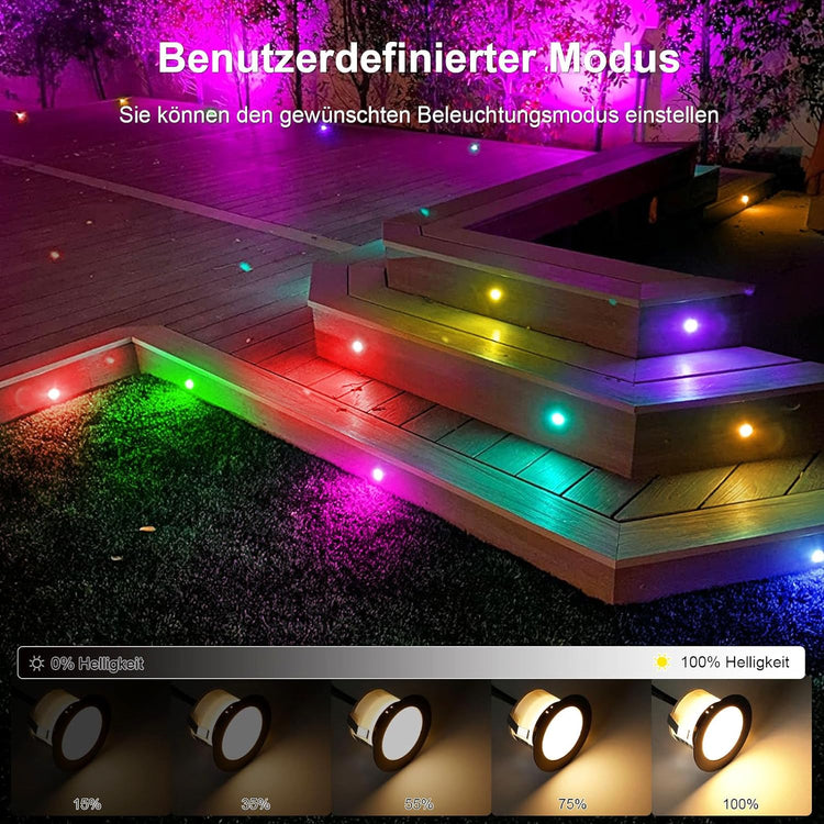 Lot de x6 Spot LED Encastrable RGB Dimmable Extra Plat 8W Wifi Diamètre 31mm