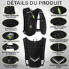 Sac Hydratation Running, Gilet Hydratation Running Femme Homme, Gilet Trail Sac à Dos Léger et Respirant Taille Réglable