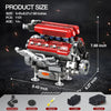 Kit de construction mécanique V8 pour adultes, 1101 pièces avec mouvement moteur réaliste avec moteur, ensemble d'ingénierie de construction de moteur de voiture, cadeau éducatif STEM