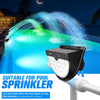 Lumiere Piscine Hors Sol Solaire, Lampe Piscine LED Etanche à RGB Couleur Changeant, 2025 Amélioré Eclairage Piscine avec 10 Modes de Lumière, LED Piscines Sans Fil