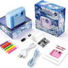 Appareil Photo Instantané Enfant,écran 2.4D Antichoc,Vidéo 1080p Appareil photo instantané MP3,batterie 1300mAh,cadeau anniversaire fêtes pour filles garçons 3-12 ans,Camera Enfant,D3