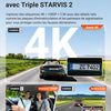 N4 Pro S 3 STARVIS 2 Dashcam Voiture 4K+ 1080P+ 1440P WiFi 5G WiFi PlatePix™ Caméra embarquée Infrarouge GPS 360°HDR Mode Parking Tampon,Commande Vocale en français, LTE Optionel, Max 1To