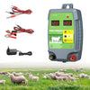 Dispositif de clôture électrique 2J 10 km Range de commande Energizer de clôture électrique étanche avec affichage LED 3 options d'alimentation pour les agriculteurs, les éleveurs