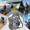 Sac à Dos de Pêche avec Support de Canne à Pêche, Sac de Pêche Portable en Bandoulière, Sac de Pêche Imperméable et Multi-Poches pour Pêche, Randonnée et Voyage