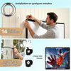 Écran de Projection 150 Pouces 16:9, Toile Vidéoprojecteur Pliable et Portable, Anti-Plis, Compatible 4K et Full HD, pour Cinéma Maison, Extérieur et Événements