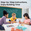 Robot Solaire 15 en 1 pour Enfants Jeux de Construction Jouets, Double Entraînement Solaire et Batterie 212 Pièces