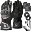RIDEIRON Gants Moto Chauffants, CE Niveau 1 KP, Écran Tactile Chauffage jusqu'au bout des doigts, 3 niveaux, mode intelligent, batterie rechargeable 7,4 V, imperméables, modèle : MG7501H