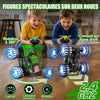 Monster Truck télécommandé avec pneus lumineux, rotation à 360°, cascade et Monstertruck télécommandé 1/20 avec 100 minutes de temps de jeu, 2,4 GHz, à partir de 3 ans
