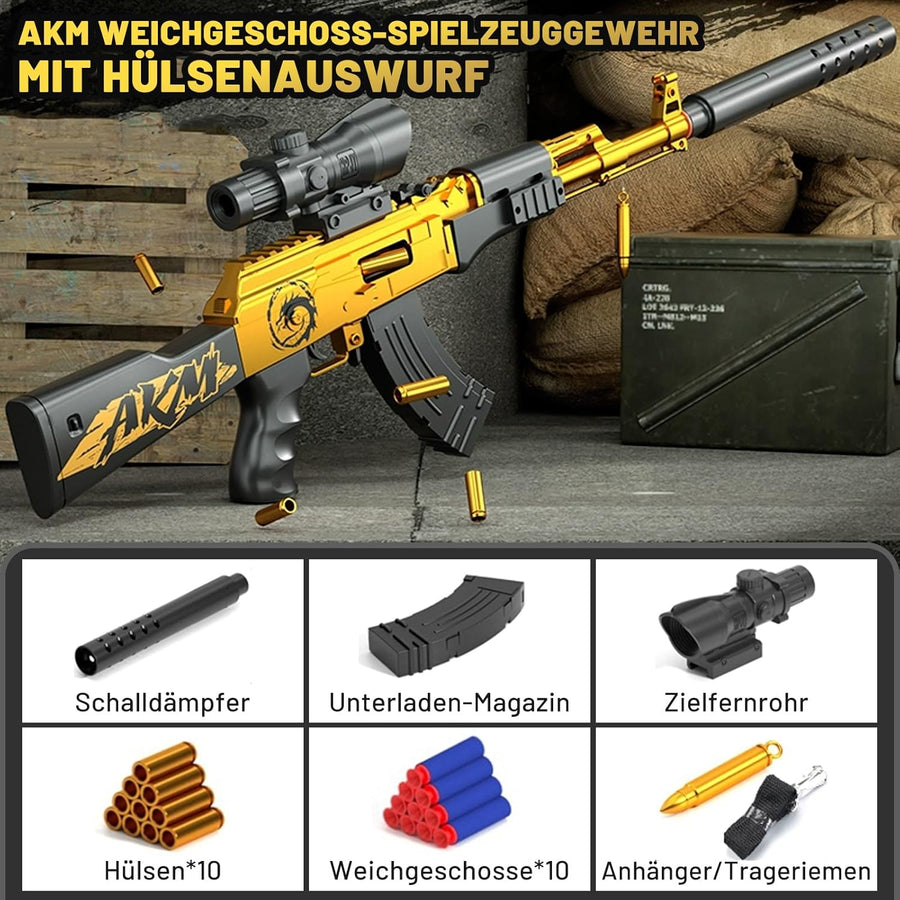 Jouet Pistolet à tête souple pour enfants | Modélisme amovible | Avec 5 munitions à tête douce | Revolver jouet sûr au design réaliste DORE