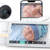 Babyphone Moniteur Bébé Intelligent WiFi 5,5" – Écran Partagé 1080P & Caméra 2K, Mode Confidentialité, Multi-Utilisateur, Batterie Amovible 5000mAh, Veilleuse RGB, Alerte Pleurs & Mouvements