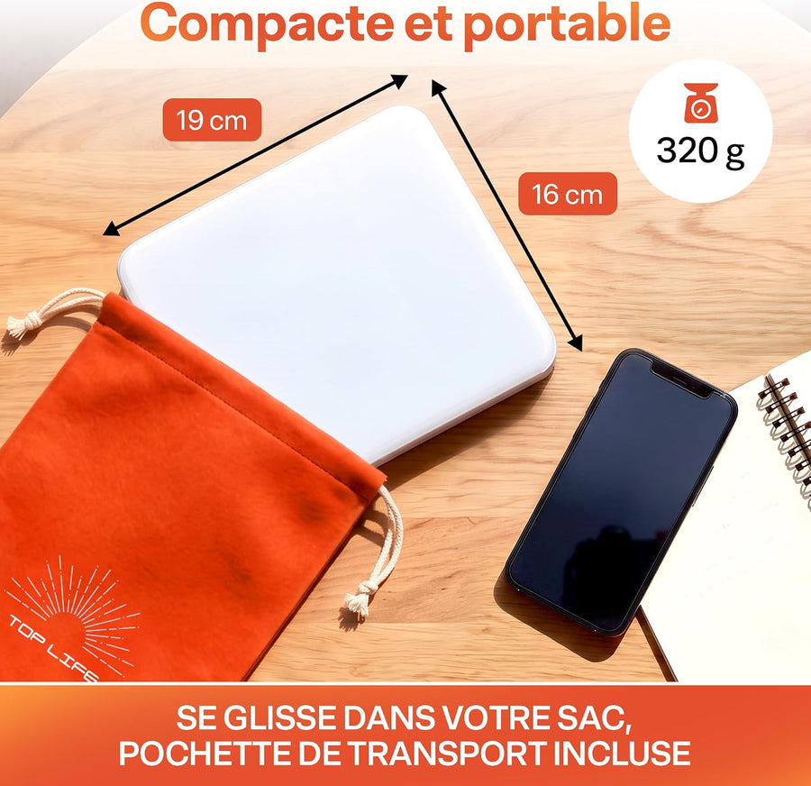 Lampe Luminothérapie 20000 Lux - Séances Courtes, Lumière du Jour Sans UV Puissante Lampe de Luminothérapie pour l'Hiver - Sans Scintillement, 6000/10000/15000/20000 Lux, 3 Températures de Couleur