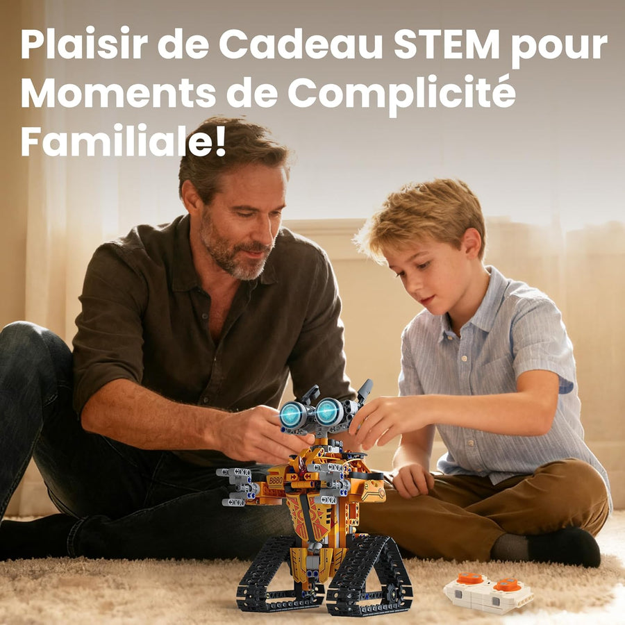 Kit de Construction Robot avec Télécommande Cadeaux pour Garçons 8-12ans, Set Robotique Technique à Programmer Jouets d'Anniversaire Enfants Adolescents-Modèle 3 en 1 à Construire avec 468PCS