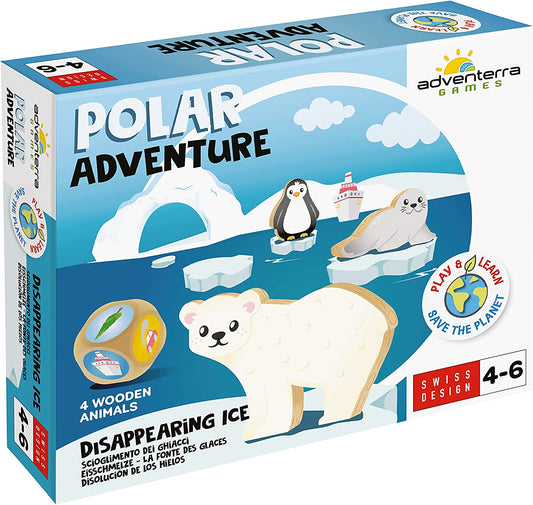 ADVENTERRA Games Polar Adventure Jeux de Société Enfants Jeux Educatifs Ecologiques A partir de 4 ans