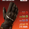Gants Moto Chauffants, CE Niveau 1 KP, Écran Tactile Chauffage jusqu'au bout des doigts, 3 niveaux, mode intelligent, batterie rechargeable 7,4 V, imperméables, modèle : MG7502H