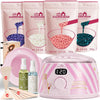 Chauffe Cire Epilation, Kit de cire d'épilation Liberty Bloom numérique Inclure 400g Perles et un bol en silicone, pour Corps de bikini brésilien visage