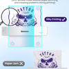 Imprimante Thermique Portable Sans Encre 300 DPI Bluetooth Sans Fil Thermocopieur Tatouage Compatible Android et iOS BLANC