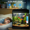 Filtre Aquarium, 570 L/H Débit Réglable Pompe et Filtre pour Aquarium, 4 en 1 Filtre éponge de 10 W avec Compartiment de Filtration, Facile à Nettoyer, pour Aquariums de 300 L