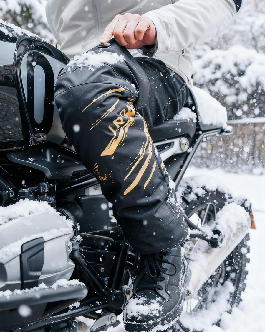 Genouillères chauffantes moto Hiver,Protections hivernales homologuées CE2,Amovibles,Chaudes,Imperméables et coupe-vent pour femmes et hommes
