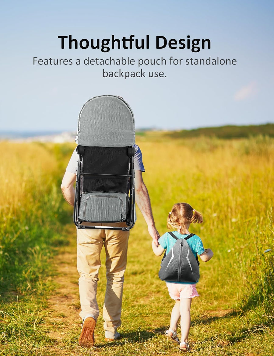Sac à Dos de Transport pour Enfants - Plateau de Voyage Innovant 3 en 1, Montagne, Indépendant Détachable