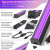 Lot de x2 Lumière Noire 20W 395nm Lampe UV Lumière Noire LED avec Interrupteur et Prise