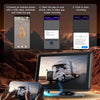 Caméra de Recul 2 Caméras avec Android Mirror LInk, 7 Pouces Moniteur 2 Écran Divisé IP68 Étanche, Vision Nocturne, Loop Video/Ligne Inversée
