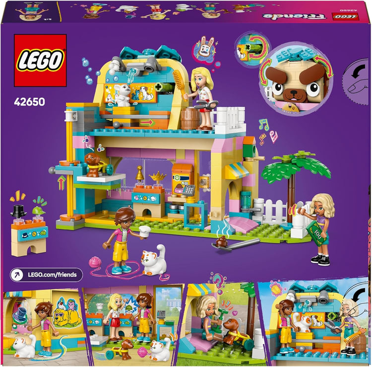 LEGO Friends Boutique d’Accessoires pour Animaux de Compagnie Inclut 3 Mini-poupées, Un Chat, Un Chien et Un Lapin 42650