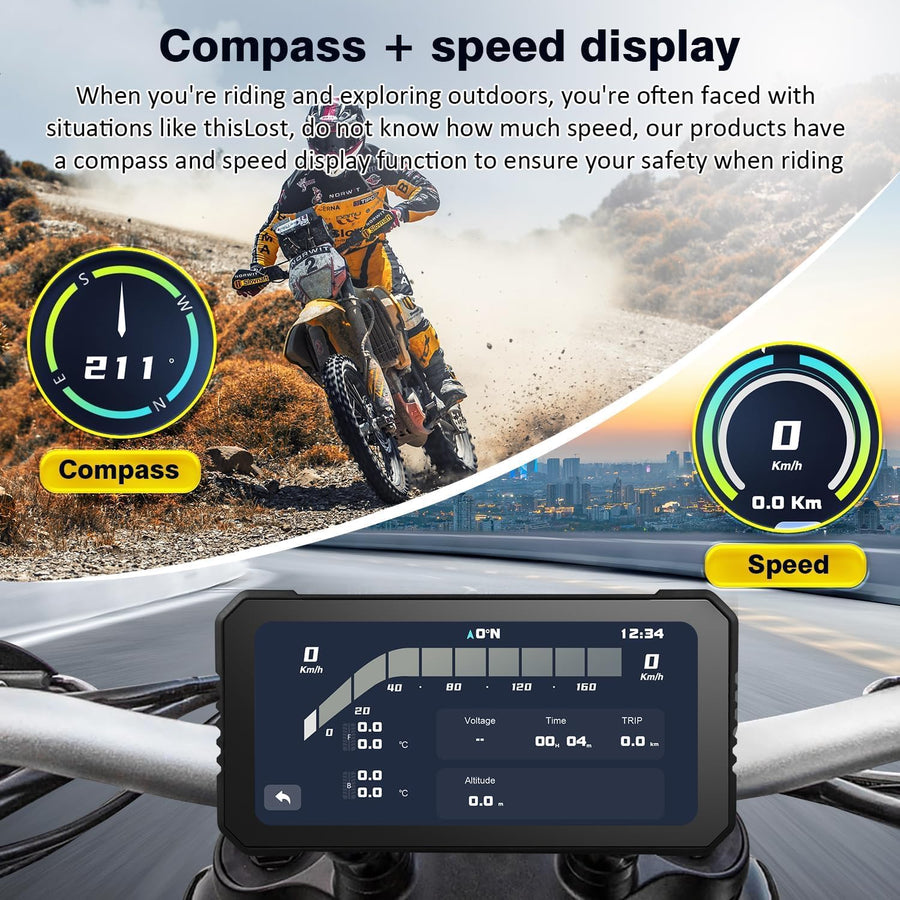 Écran CarPlay de moto 6,25", sans fil, CarPlay & Android Auto, navigation GPS pour moto, prise en charge double Bluetooth, télécommande, Siri, G00gle Assistant