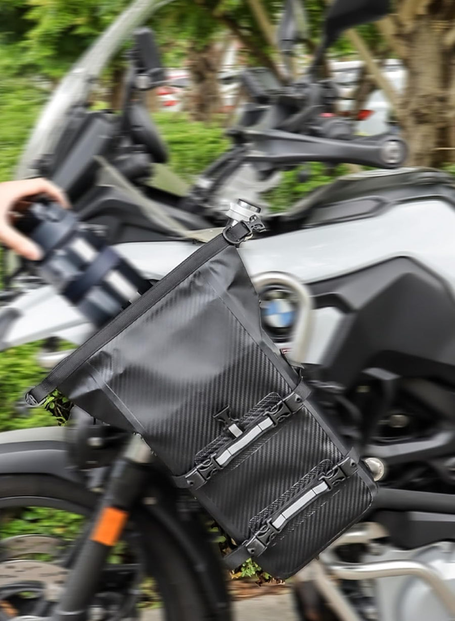 Sac de siège de vélo extensible de 6-8.8L Imperméable Léger Fixation Robuste NOIR