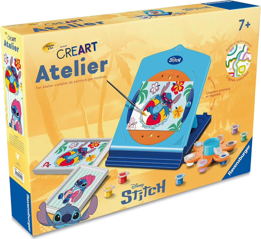 Ravensburger – CreArt Atelier Stitch – Numéro d'art – Loisir créatif – Coffret Peinture par numéros – Dès 7 Ans