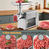 Hachoir a Viande, 2000W Hachoir Electrique avec 3 grilles en acier inox, Kubbe et tubes de Remplissage de Saucisses, hachoir pour hamburgers