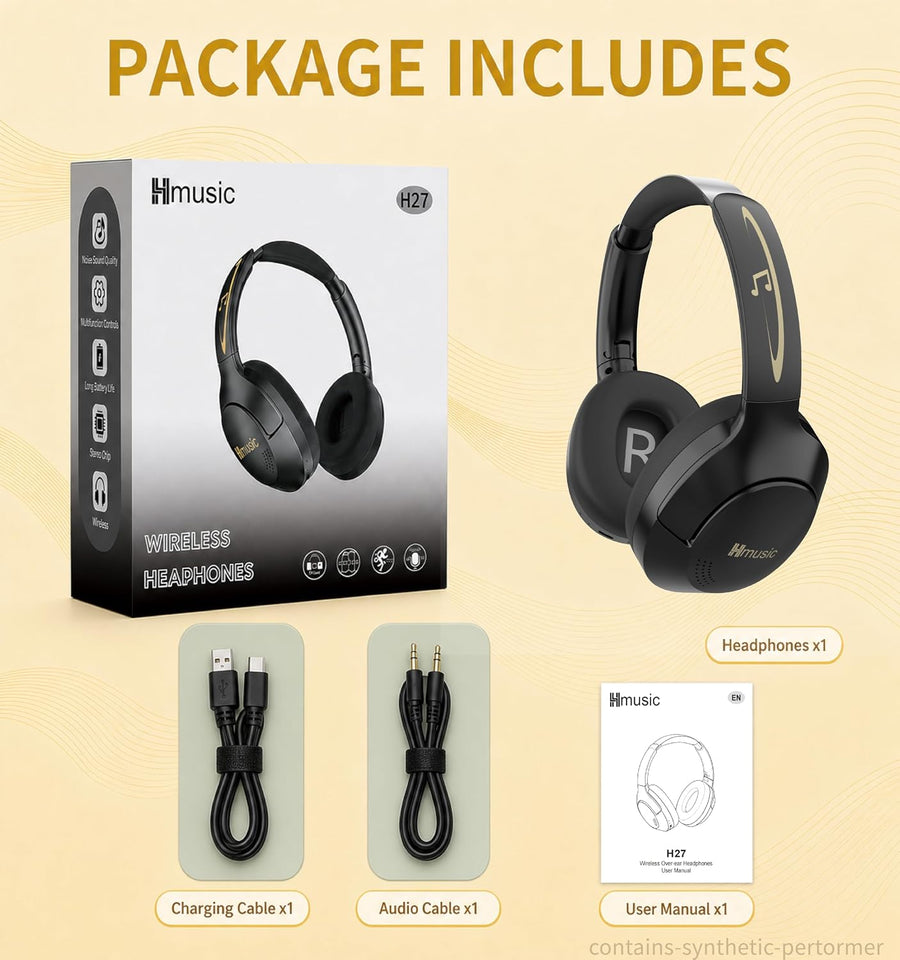 Casque Bluetooth sans Fil & Filaire, 115H d'autonomie Micro Intégré, Connexion Multipoint, Bluetooth 5.4, Câble 3.5mm, Son stéréo immersif, Confortable et Pliable, Rotation à 90°