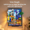 Reobrix 66702 Night Sky Cafe avec Jeu de Construction Lumineux pour Adultes, Cadre Photo 3D inspiré de Van Gogh, décoration Murale ou à Poser, Cadeau pour Les 14 Ans et Plus (2678 pièces)