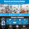 Ventilateur de Plafond avec Lumière et Telecommande, 40W Dimmable LED Douille E27, Lustre Ventilateur de Plafond, 6 Pales,3 Vitesses,Timing