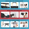 Kit : tondeuse miroir 360 LED 3 voies pour coiffeur Kit : miroir de barbier à trois voies + tondeuse professionnelle sans fil avec autonomie de 3 heures, 4 protections