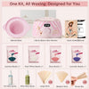 Chauffe Cire Epilation, Kit de cire d'épilation Liberty Bloom numérique Inclure 400g Perles et un bol en silicone, pour Corps de bikini brésilien visage