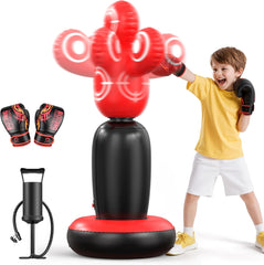 Sac de frappe gonflable stable de 160 cm avec gants de boxe