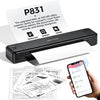 Imprimante Portable Bluetooth A4-300 DPI Prise en Charge du Papier Ordinaire Bluetooth Compatible Android iOS NOIR