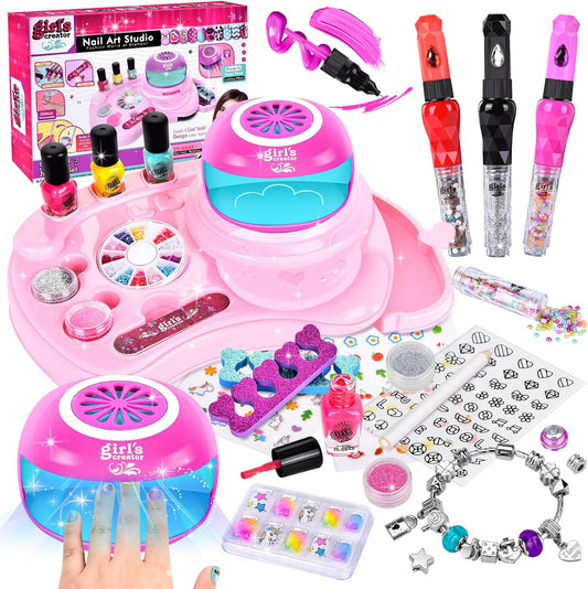 Jouet Kit Manucure Enfant Jeux Vernis à Ongles Coffret Maquillage