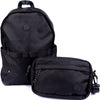 Ensemble Cartable Sac A Dos Trousse Design Noir Uni Ecole College Garcon Fille NOIR