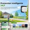 Caméra de Surveillance 3MP 2K, Vision Nocturne Couleur, sans Perçage Magnétique Camera Interieur Fenêtre Wi-Fi, Antireflet, Enregistrement 24/7, Détection Mouvement